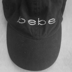bebe Accessories - BEBE Rhinestone black baseball hat bebe Accessories - BEBE Rhinestone black baseball hat